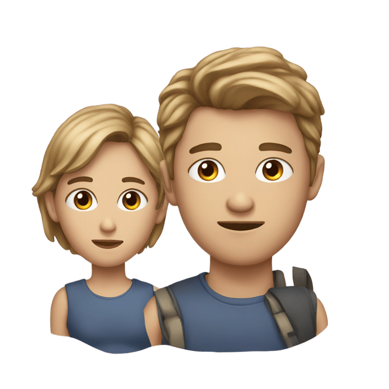 genmoji : Deux personnes communiquant par télépathie