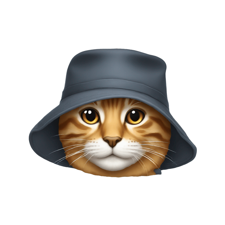 genmoji: a hat on the cat