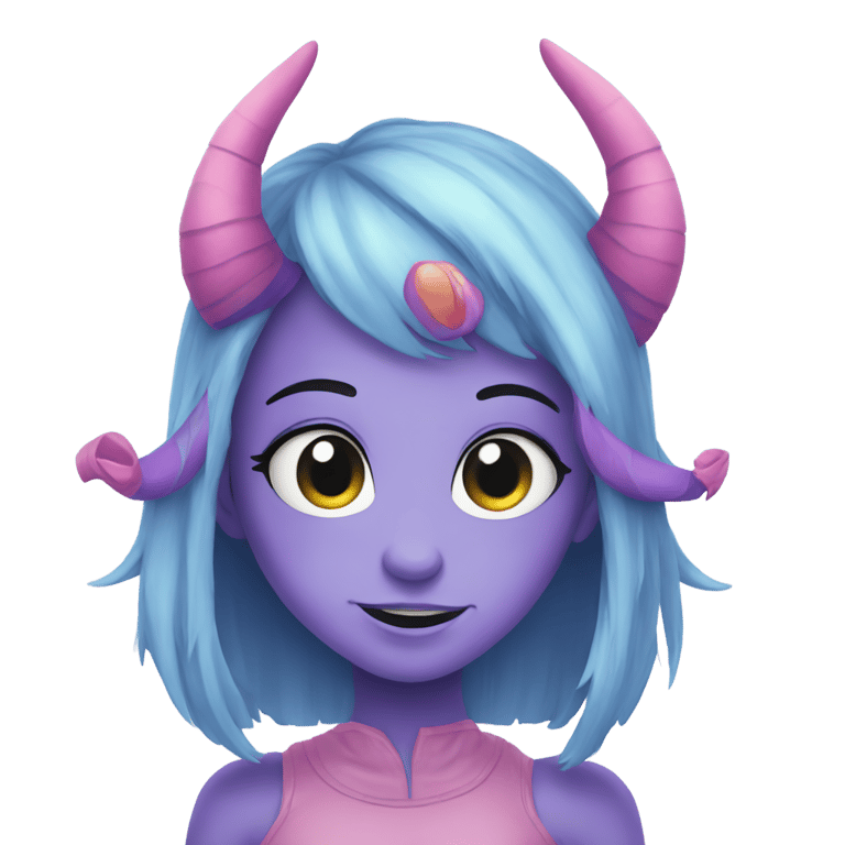 genmoji: cute monster  girl