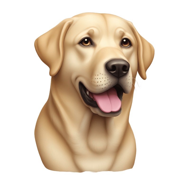 genmoji: Obese Labrador retriever