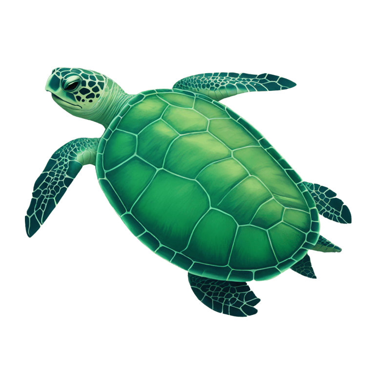 genmoji: Sea turtle from above 2d