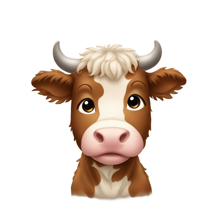 genmoji : Un veau brun tout doux