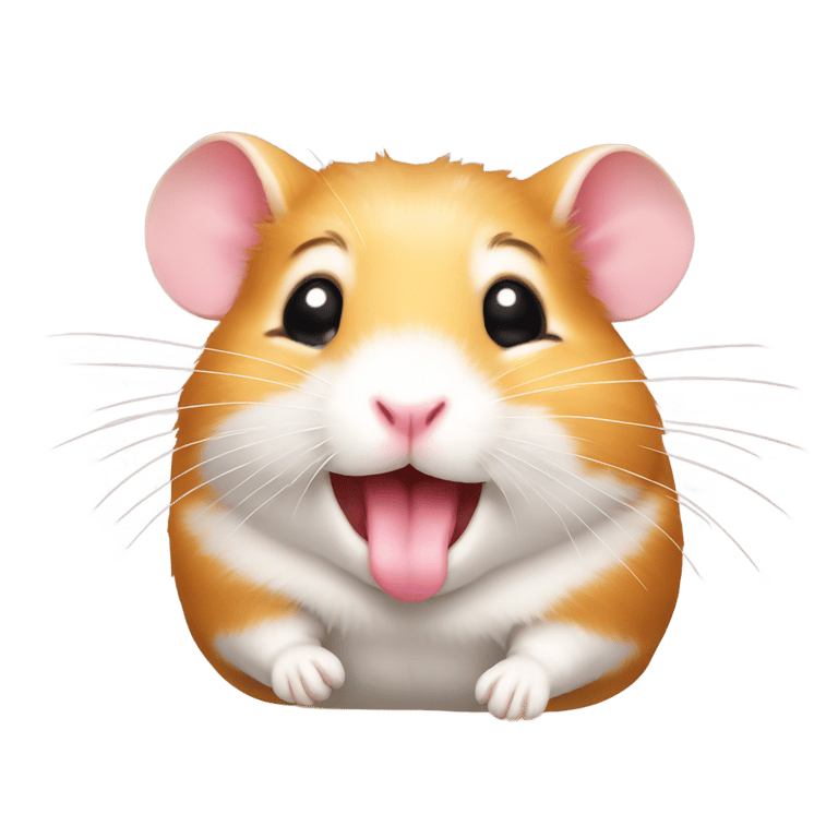 genmoji: hamster with tongue