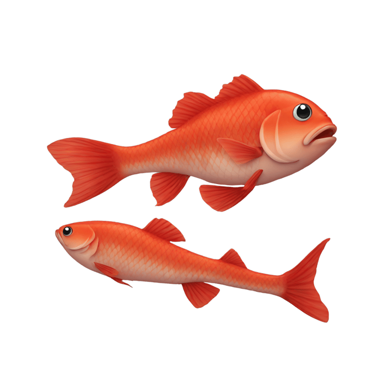 genmoji: Red fish with stink lines