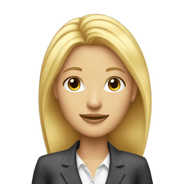 genmoji: blonde business woman