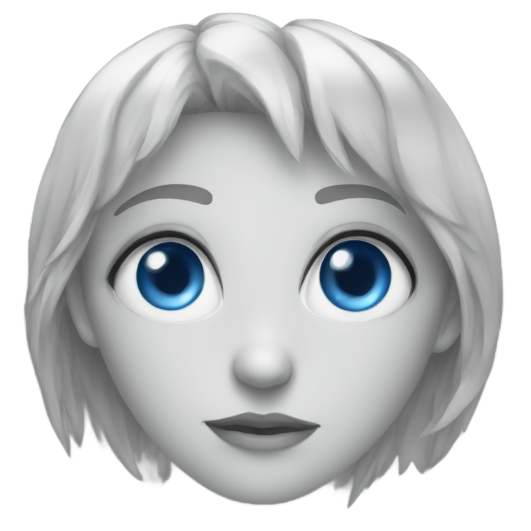 genmoji: Monochromatic Blue eye sketch