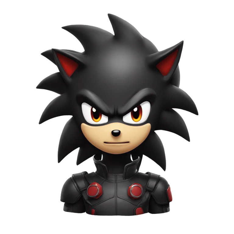 genmoji: Shadow The Hedgehog with separate eyes