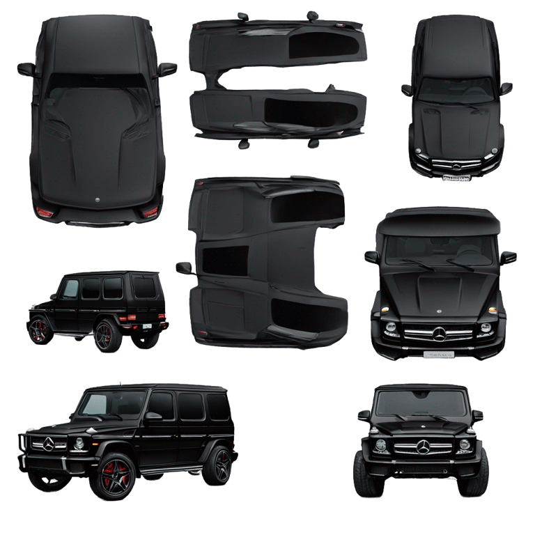 genmoji: Matte black 2014 Mercedes g63