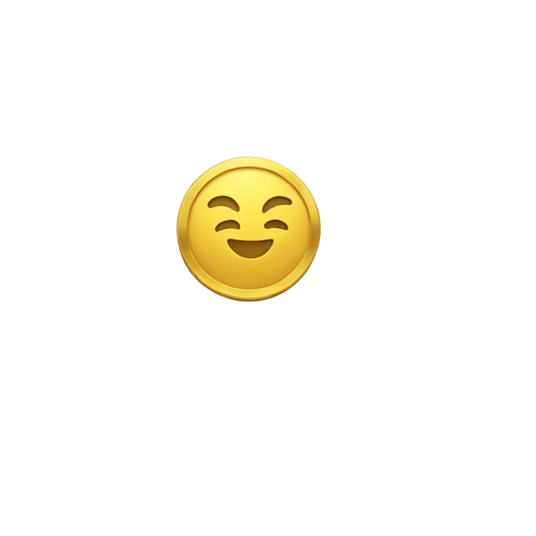 genmoji: Yellow coin.