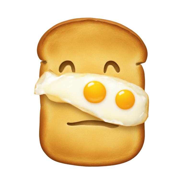 genmoji: Bread with egg in the middle