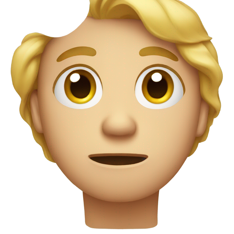 genmoji: a anxious face