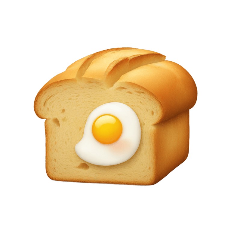 genmoji: Bread with egg on top