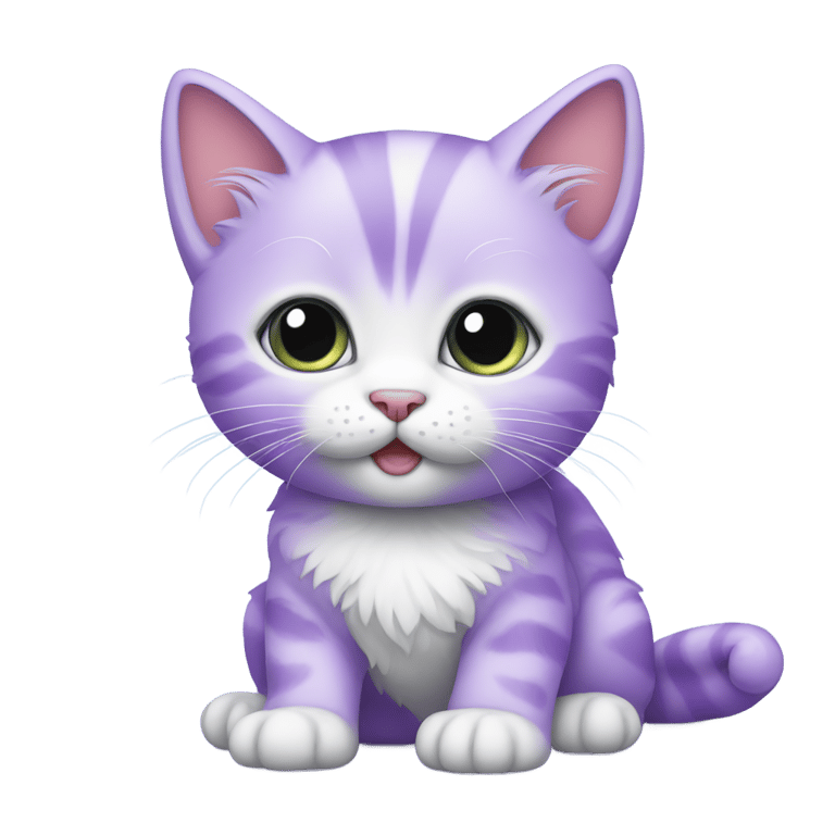 genmoji: Cute purple kitten