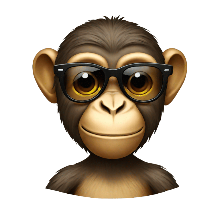 genmoji: Monkey with sunglasses