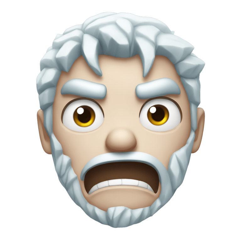 genmoji: Frozen angry face