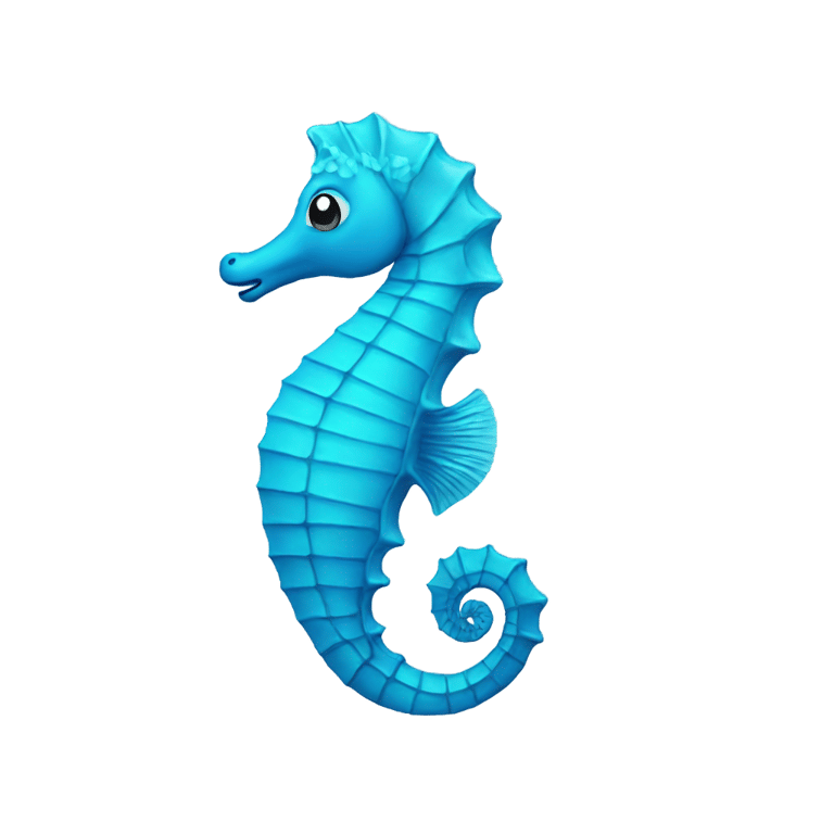 genmoji: one blue seahorse