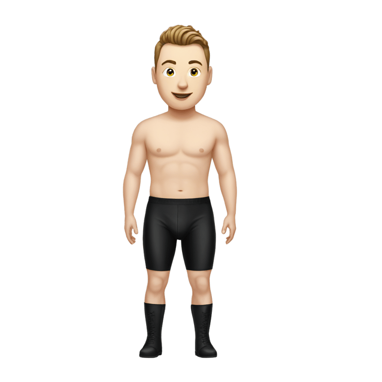 genmoji: john newman in black briefs