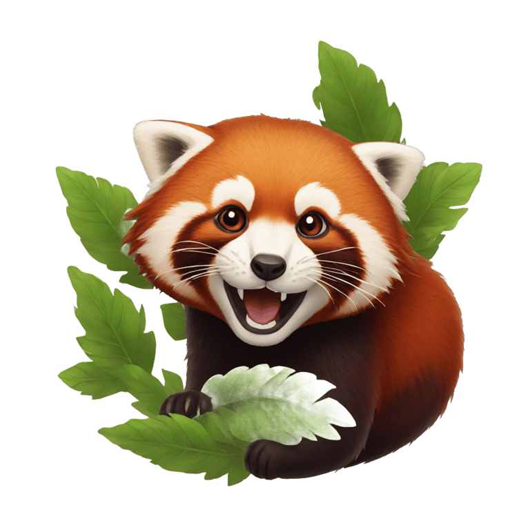 genmoji: Red panda 🥟 🪽