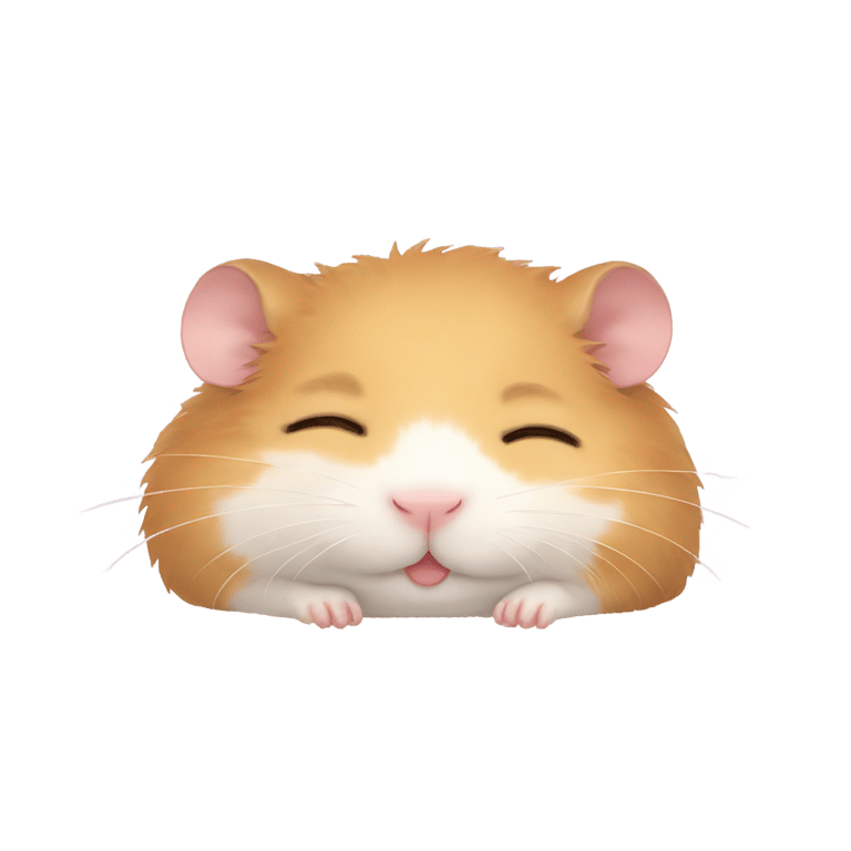 genmoji: Hamster sleeping cutely 💤