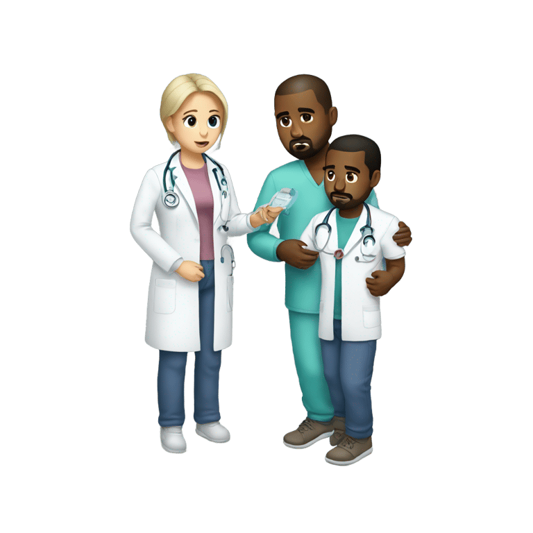 絵文字：kanye getting medical help