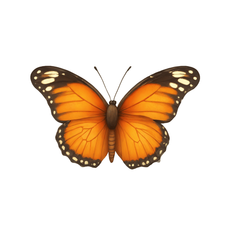 genmoji : orange butterfly