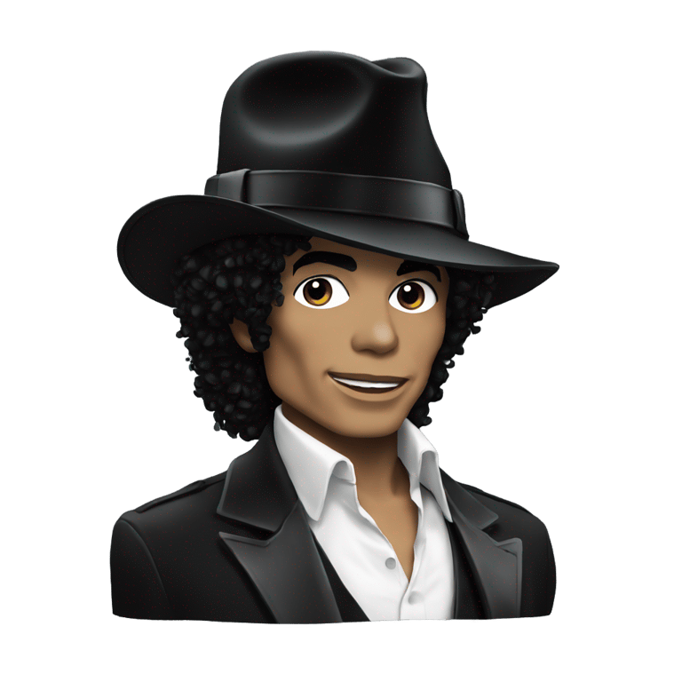 genmoji: Michael jackson with black hat