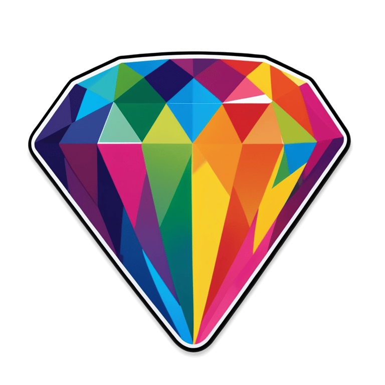 絵文字：💎🌈✨ キラキラした宝石と虹