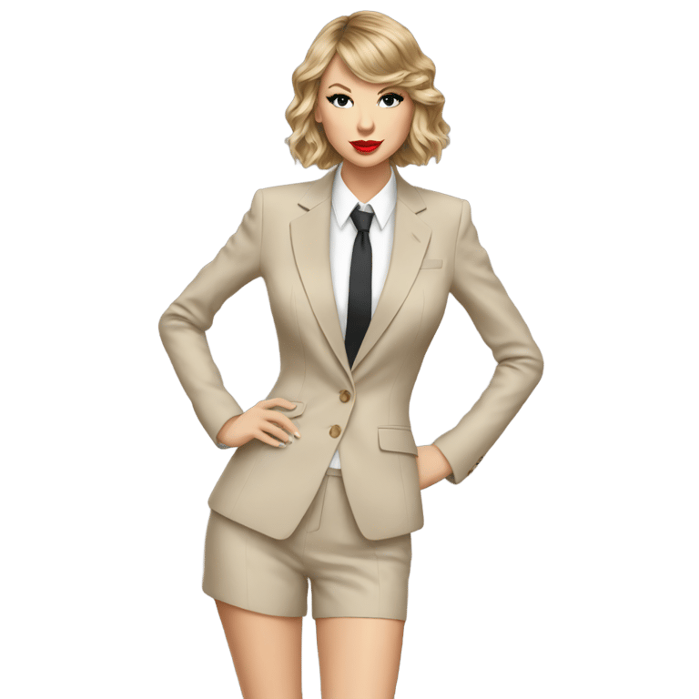 genmoji: Taylor Swift in a Suit