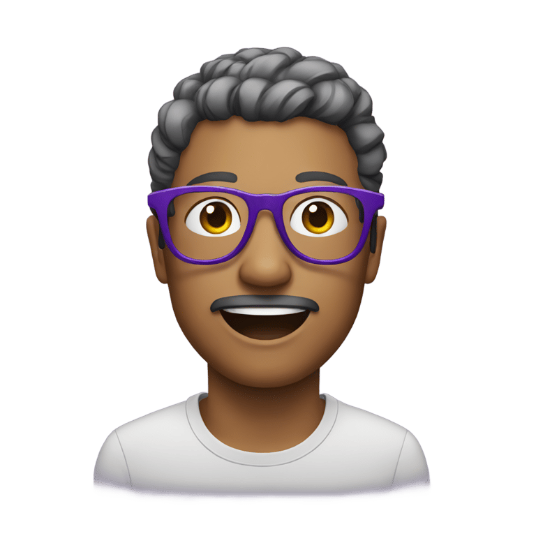 genmoji: Purple glasses