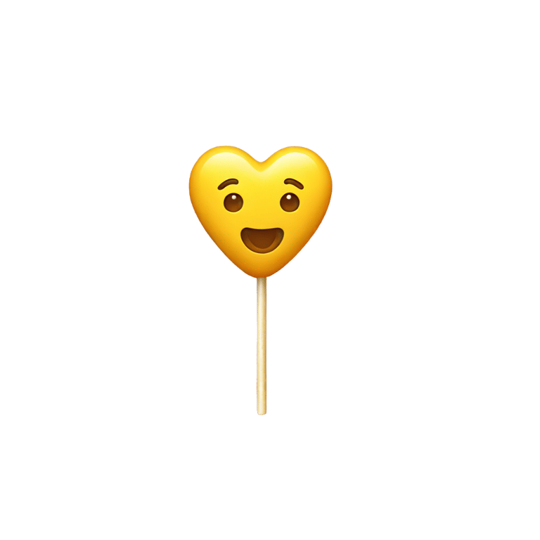 genmoji: AN YELLOW HEART-SHAPED CANDY