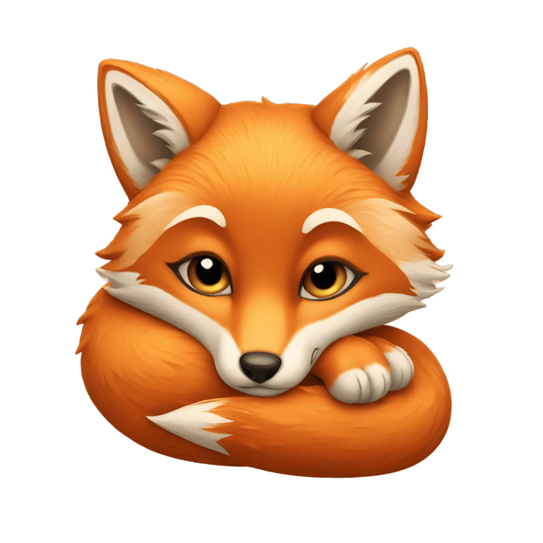 絵文字：fox snuggles