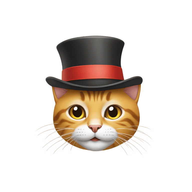 genmoji: Cat and the hat