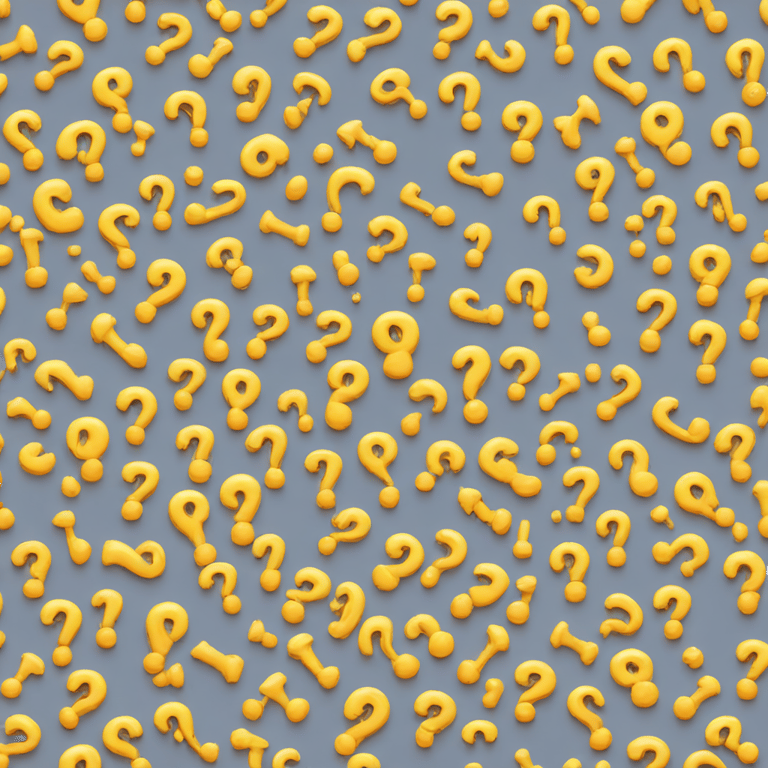 genmoji: Letter q made out of question marks