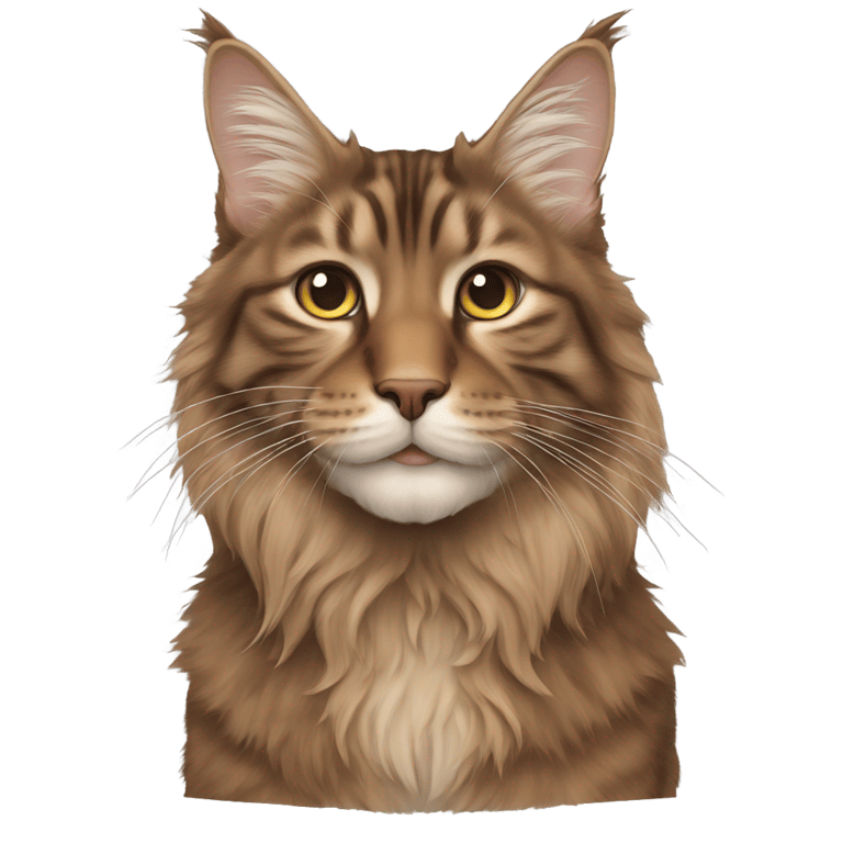 genmoji: Brown Siberian Mainecoon Tabby