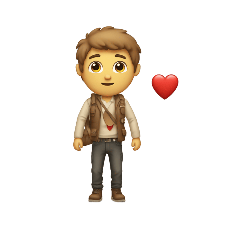 genmoji: a guy with a coda for a heart