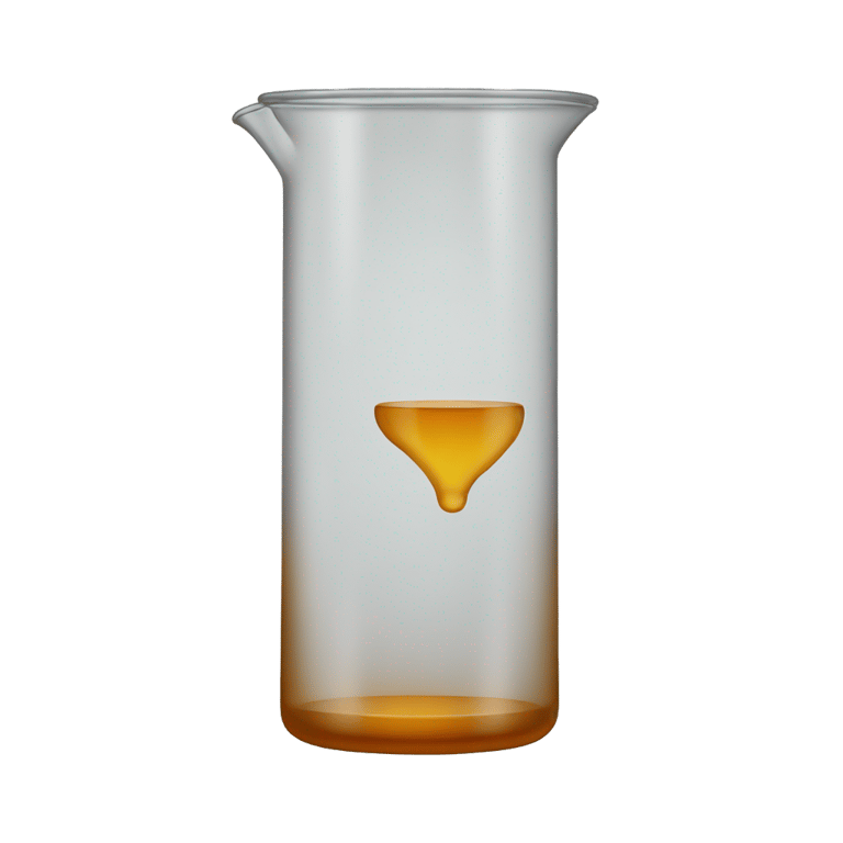 genmoji: transparent, amber beaker