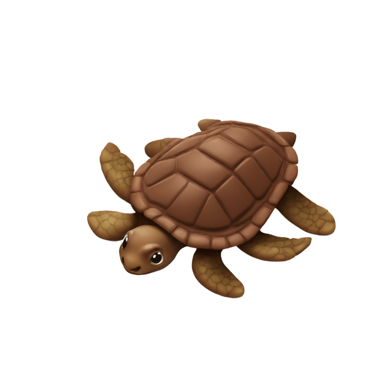 genmoji: Cute turtle made of chocolate