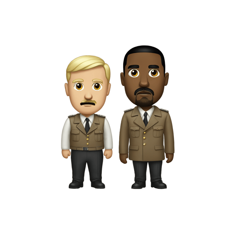 genmoji: hitler with kanye west