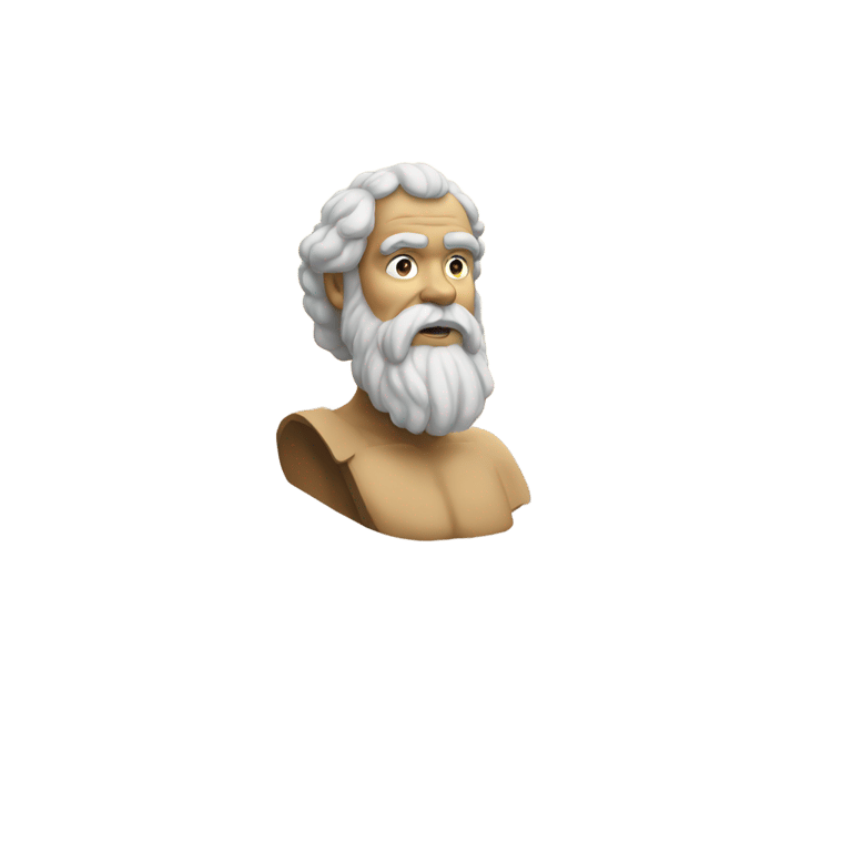 genmoji : Socrate sous les cieux de montagne