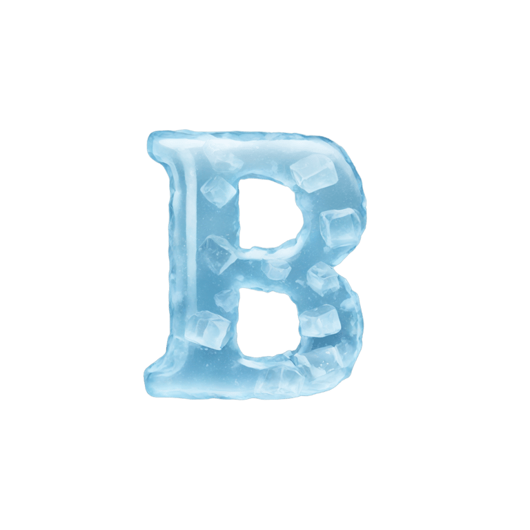 絵文字：Letter i made out of ice cubes