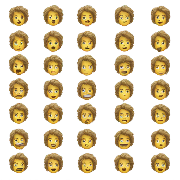 genmoji: taglio di capelli a un ragazzo biondo