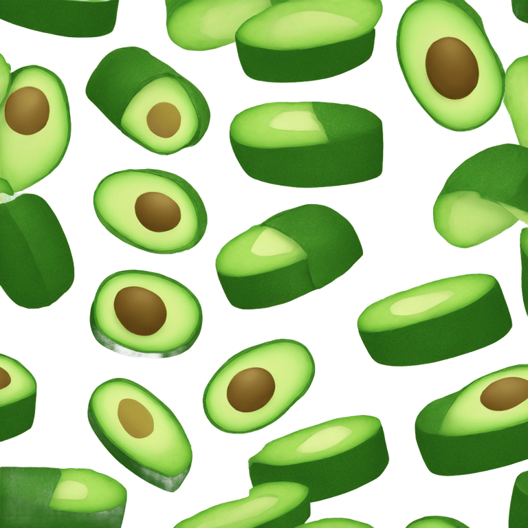 絵文字：an avocado-cucumber sushi roll