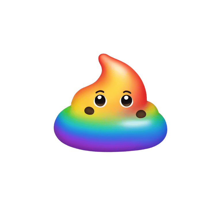 genmoji: Rainbow poop