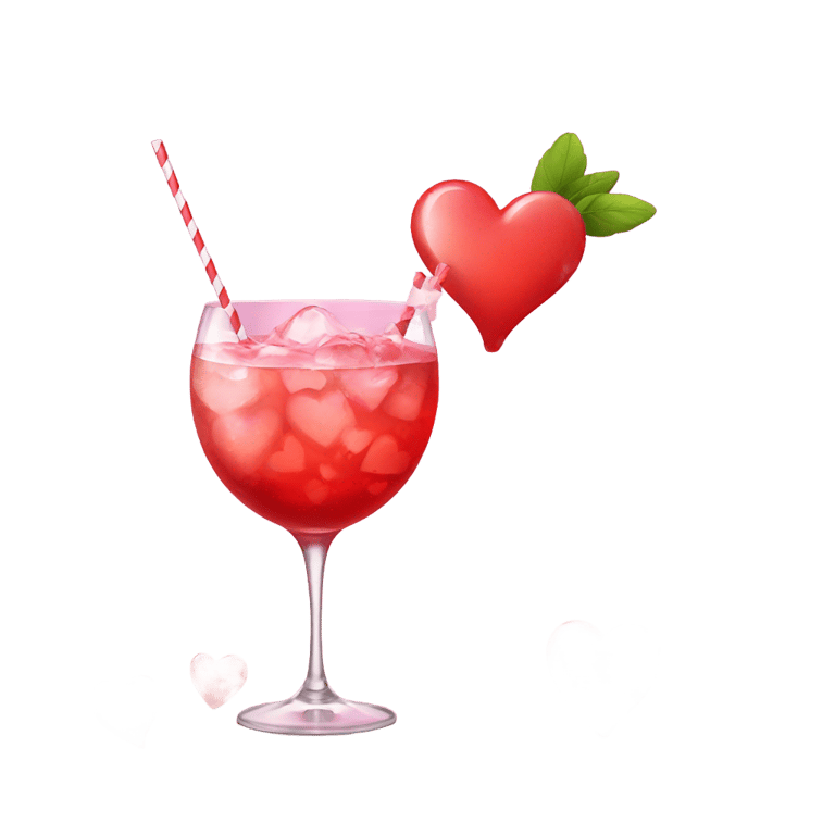 genmoji: Love Heart Cocktail Party