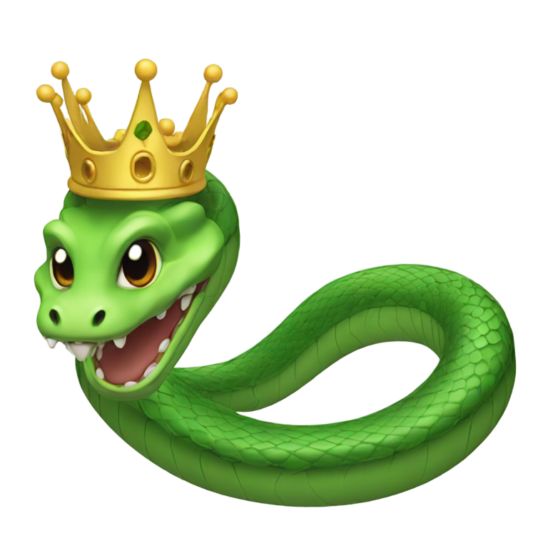 genmoji：带有闪电王冠的蛇