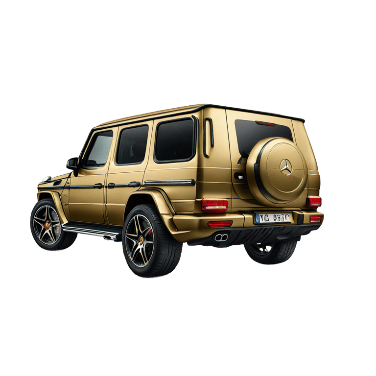 genmoji: Back side, gold, Mercedes classe G AMG