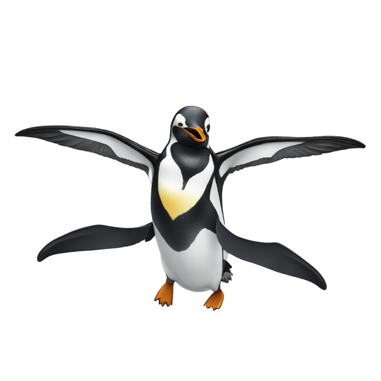 genmoji: penguins flying