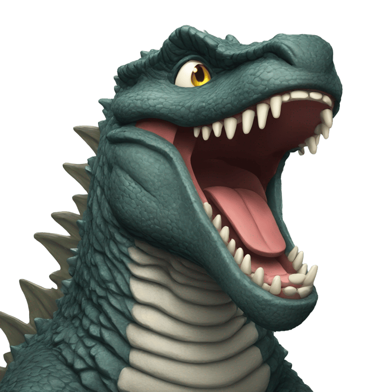 genmoji: Grinning Face Godzilla