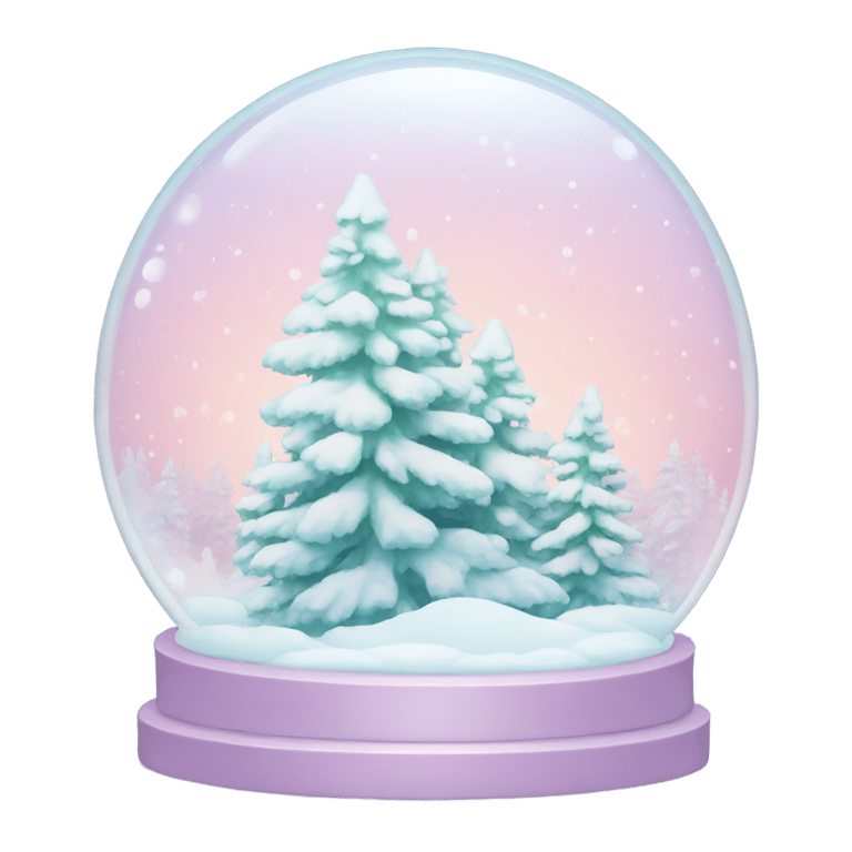 genmoji: A snow globe in pastel colors