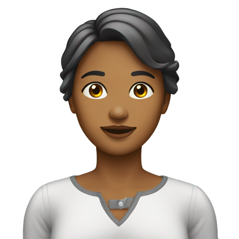 genmoji: Main autour du cou d'une femme